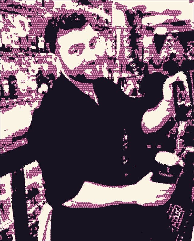 Pop-art portrait of Rory Byrne